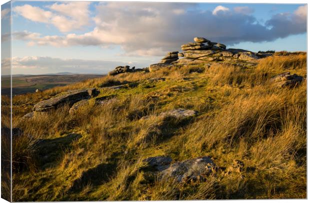 Sundown on Bodmin Moor Canvas Print by CHRIS BARNARD