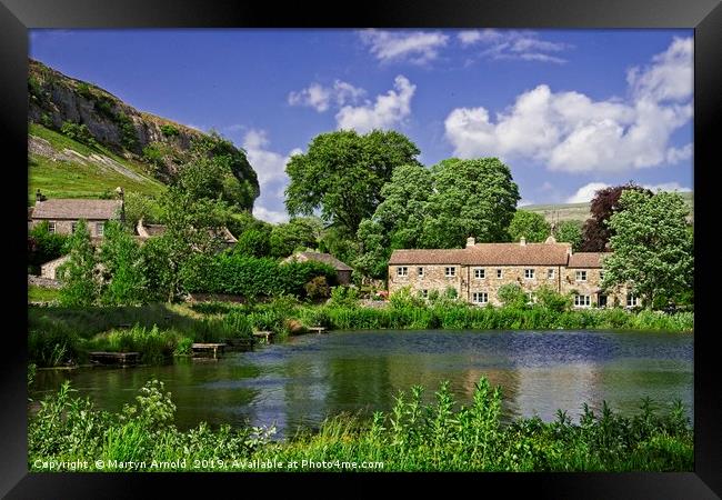 Kilnsey Village and Crag Wharfdale Framed Print by Martyn Arnold