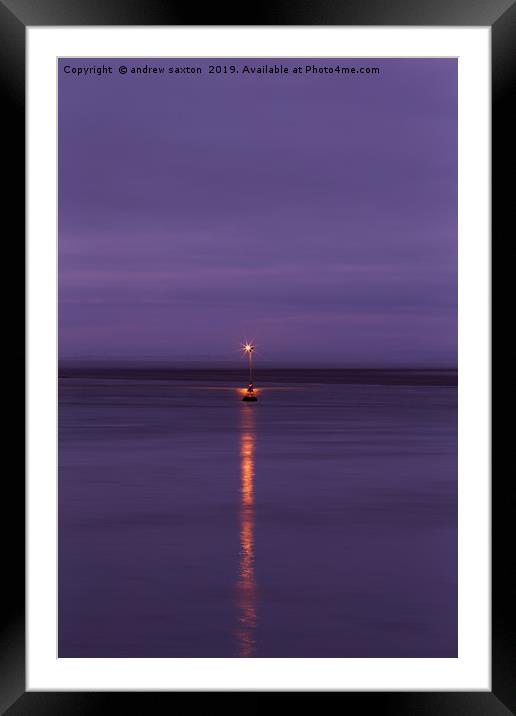 SEA LIGHT Framed Mounted Print by andrew saxton