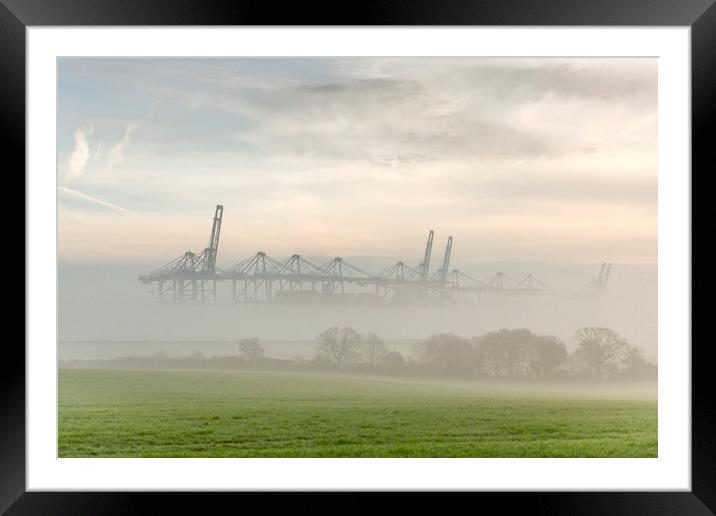 Dock Cranes Framed Mounted Print by Svetlana Sewell