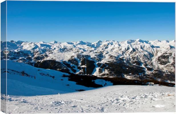 Meribel Les Trois Vallees French Alps France Canvas Print by Andy Evans Photos