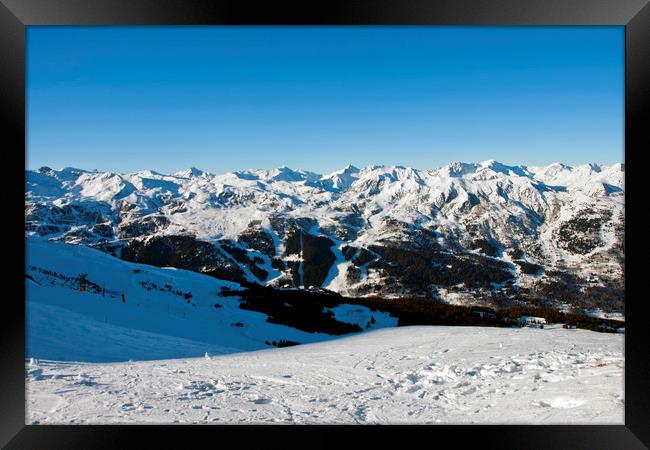 Meribel Les Trois Vallees French Alps France Framed Print by Andy Evans Photos