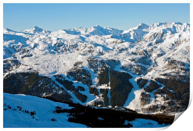 Meribel Les Trois Vallees French Alps France Print by Andy Evans Photos