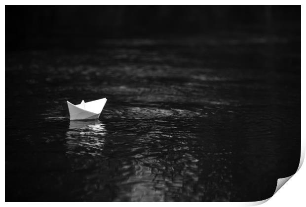 Paper Boat Print by Svetlana Sewell
