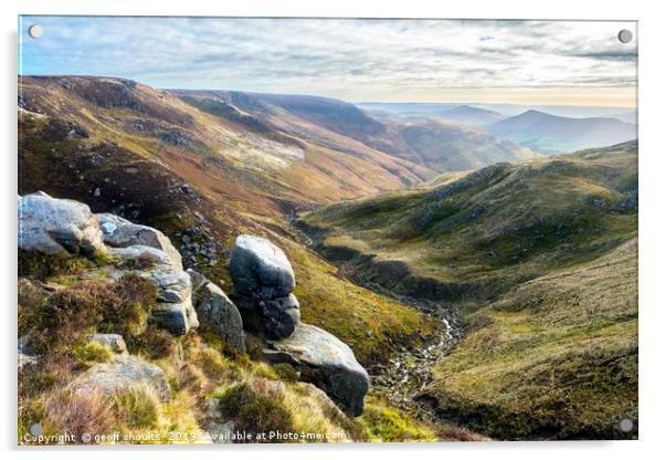 Edale from Kinder Acrylic by geoff shoults