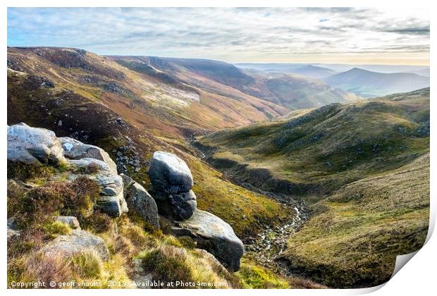 Edale from Kinder Print by geoff shoults