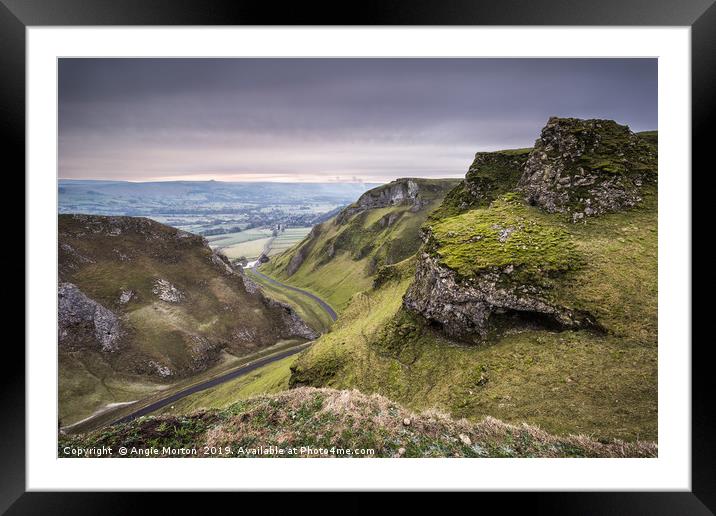 Winnats Pass View Framed Mounted Print by Angie Morton