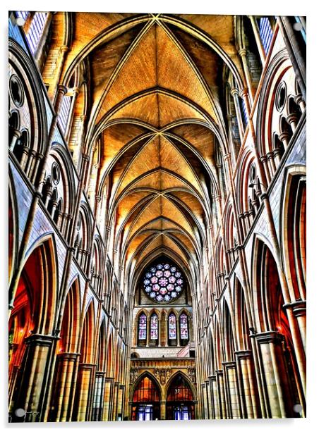 truro cathedral Acrylic by keith sutton