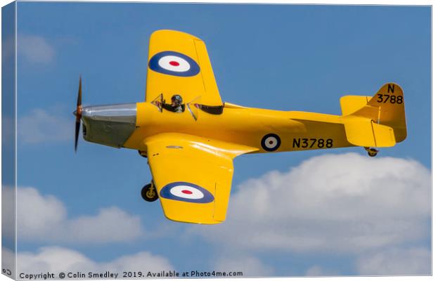 Miles Magister I N3788 G-AKPF Canvas Print by Colin Smedley