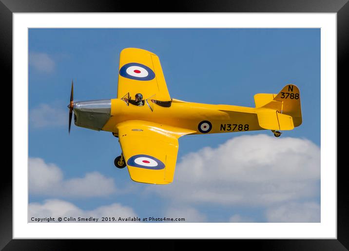 Miles Magister I N3788 G-AKPF Framed Mounted Print by Colin Smedley