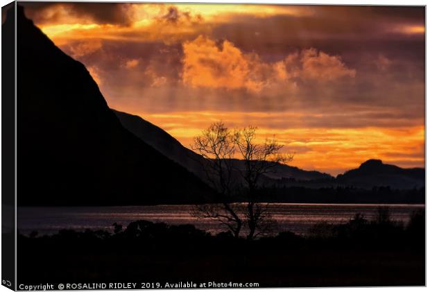 "Moody sunset at Wastwater" Canvas Print by ROS RIDLEY
