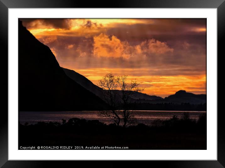 "Moody sunset at Wastwater" Framed Mounted Print by ROS RIDLEY