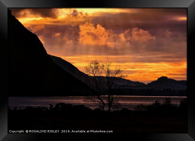 "Moody sunset at Wastwater" Framed Print by ROS RIDLEY