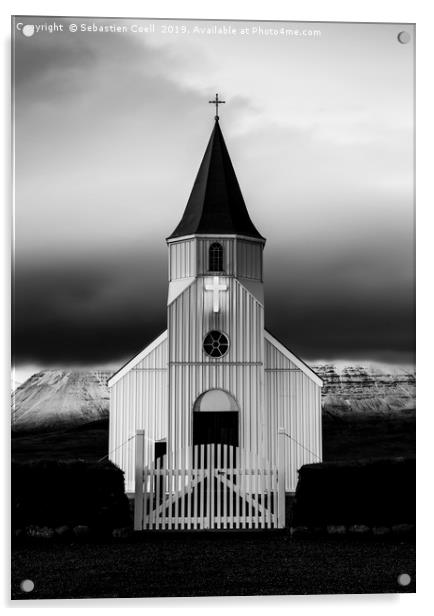 An eerie Church Acrylic by Sebastien Coell
