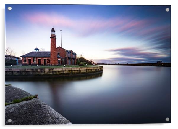 Ellesmere Port lighthouse Acrylic by Lukasz Lukomski