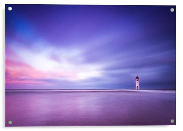 New Brighton lighthouse Acrylic by Lukasz Lukomski