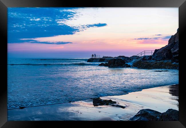 Watching the Bude Sunset Framed Print by Eric Pearce AWPF