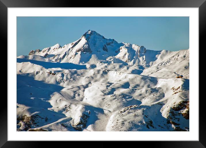 Meribel Les Trois Vallees French Alps France Framed Mounted Print by Andy Evans Photos