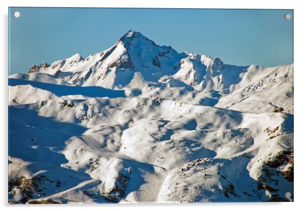 Meribel Les Trois Vallees French Alps France Acrylic by Andy Evans Photos
