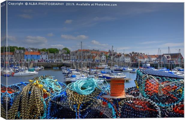 Anstruther Fishing Harbour, Fife, Scotland Canvas Print by ALBA PHOTOGRAPHY