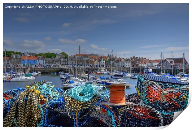 Anstruther Fishing Harbour, Fife, Scotland Print by ALBA PHOTOGRAPHY