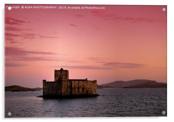 Kisimul Castle, Isle of Barra, Scotland. Acrylic by ALBA PHOTOGRAPHY