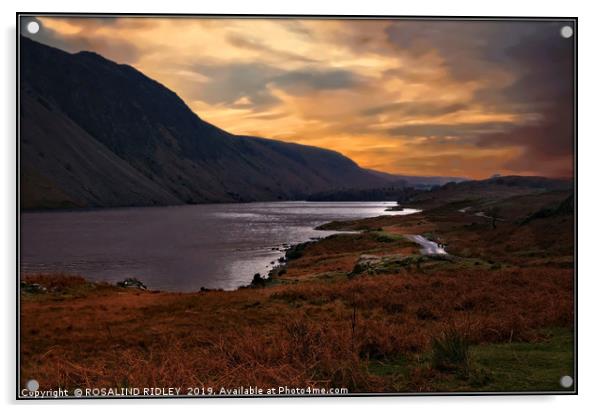 "Night approaches at Wastwater" Acrylic by ROS RIDLEY