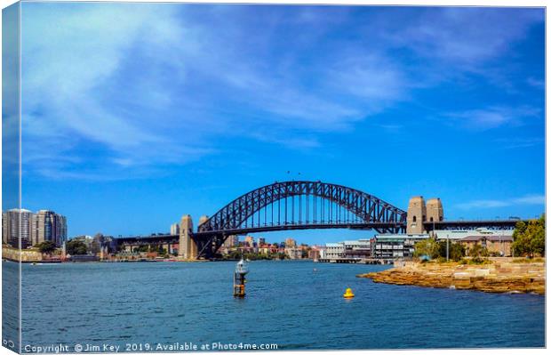 Sydney Harbour Bridge Australia Canvas Print by Jim Key
