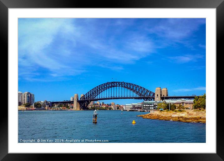 Sydney Harbour Bridge Australia Framed Mounted Print by Jim Key