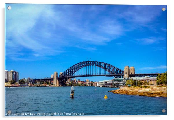 Sydney Harbour Bridge Australia Acrylic by Jim Key