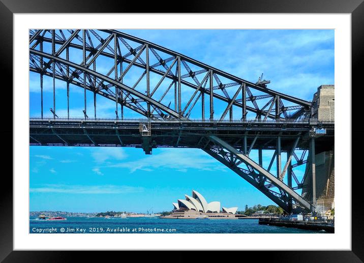 Majestic Sydney Harbour Bridge Framed Mounted Print by Jim Key