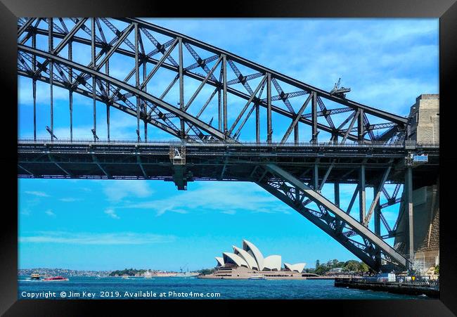 Majestic Sydney Harbour Bridge Framed Print by Jim Key