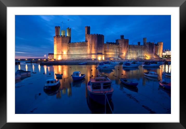 Caernarfon castle Framed Mounted Print by Rory Trappe