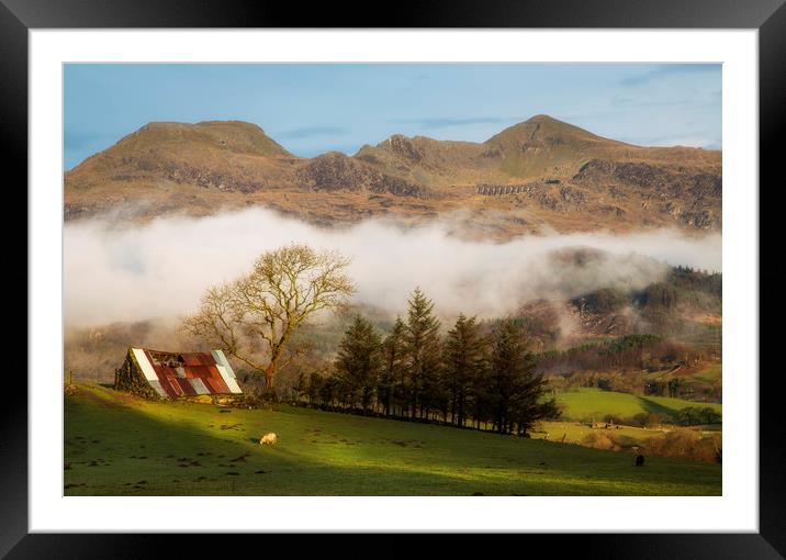 Welsh barn at Llan Ffestiniog Framed Mounted Print by Rory Trappe