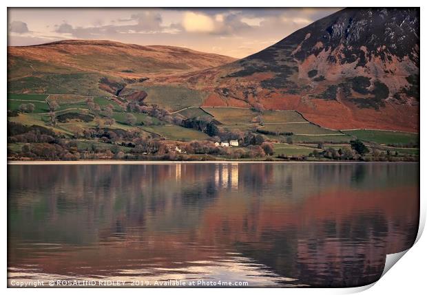 "Reflections at Ennerdale water 2" Print by ROS RIDLEY