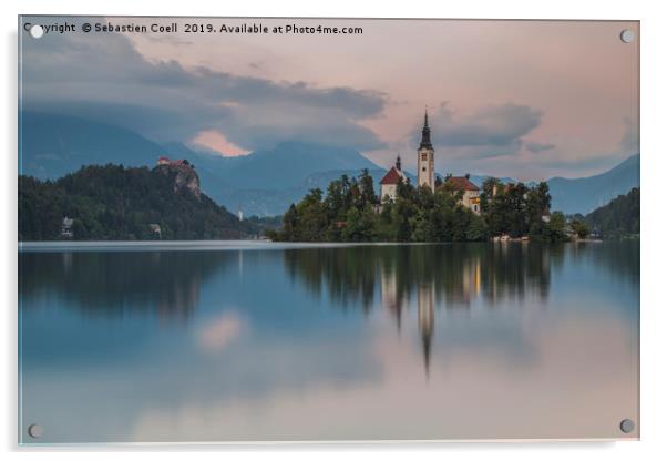 Lake Bled slovenia photo Acrylic by Sebastien Coell