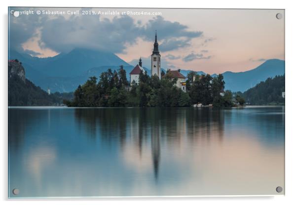 Lake Bled slovenia photo Acrylic by Sebastien Coell