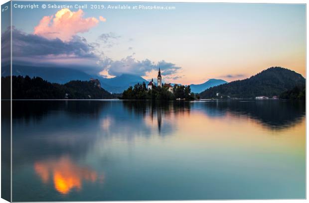 Lake Bled slovenia photo Canvas Print by Sebastien Coell