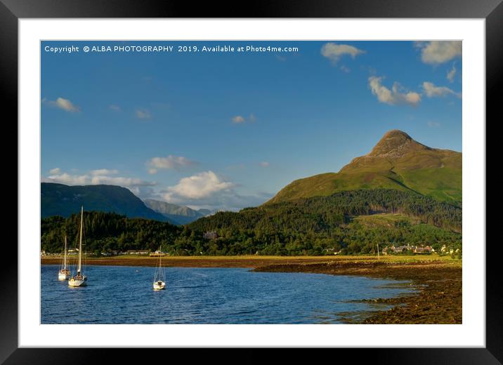 Loch Leven & The Pap of Glencoe. Framed Mounted Print by ALBA PHOTOGRAPHY