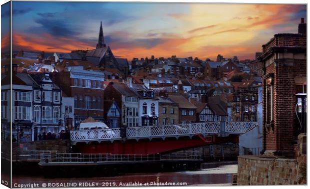 "Lighting up Whitby 3" Canvas Print by ROS RIDLEY