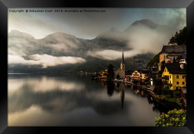 Hallstatt Austria lake Framed Print by Sebastien Coell
