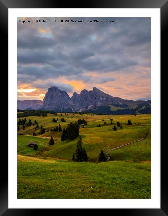 Alp Di Suisi italy alps Framed Mounted Print by Sebastien Coell