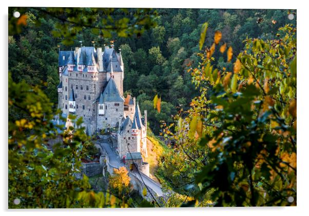 Burg Eltz castle germany Acrylic by Sebastien Coell