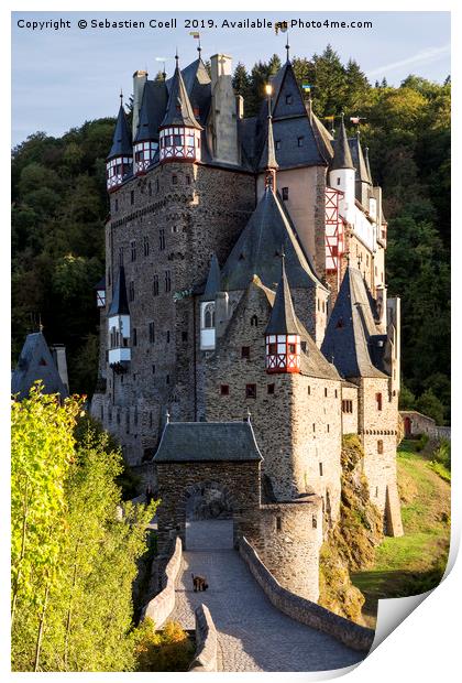 Burg Eltz castle germany Print by Sebastien Coell