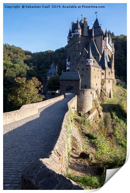 Burg Eltz castle germany Print by Sebastien Coell