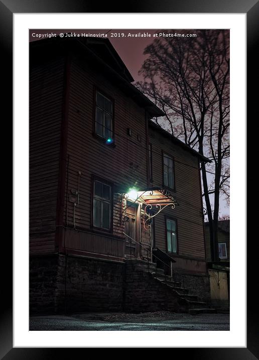 Night Light Over The Stairs Framed Mounted Print by Jukka Heinovirta