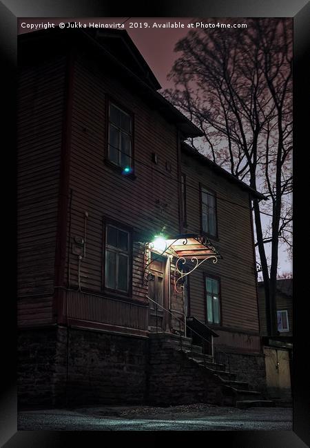 Night Light Over The Stairs Framed Print by Jukka Heinovirta