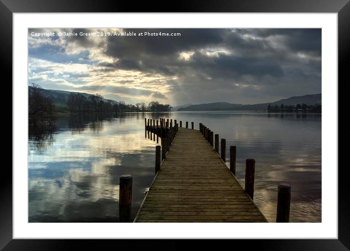 Monk Coniston Jetty Framed Mounted Print by Jamie Green