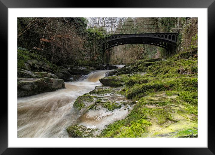 The old Iron Works Bridge Framed Mounted Print by Eric Pearce AWPF