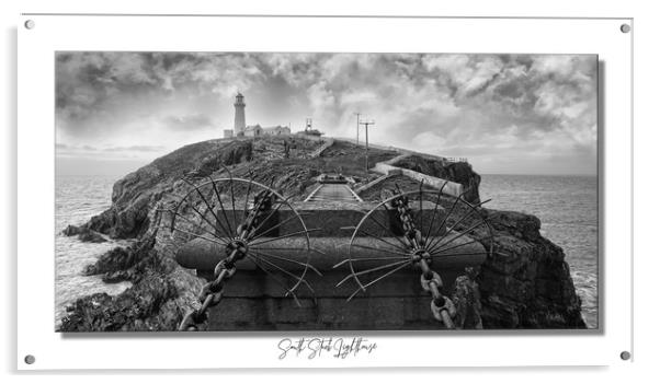 South Stack Lighthouse mono Acrylic by JC studios LRPS ARPS